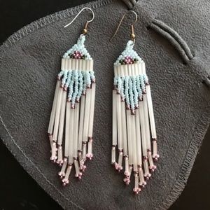 Native American design beaded earrings